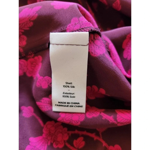 NWT Cinq a Sept Cypress Vine Print Avalon Top Size XS Rhubarb Camilla Red - Picture 11 of 12